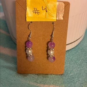Dangle purple earrings